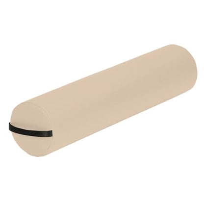 EarthLite Massage Bolster Pillow Full Round – Durable, Easy to Clean 100% PU Upholstery incl. Strap Handle/Professional Quality CFC-Free/Back Pain Relief - color: Marie's Beige