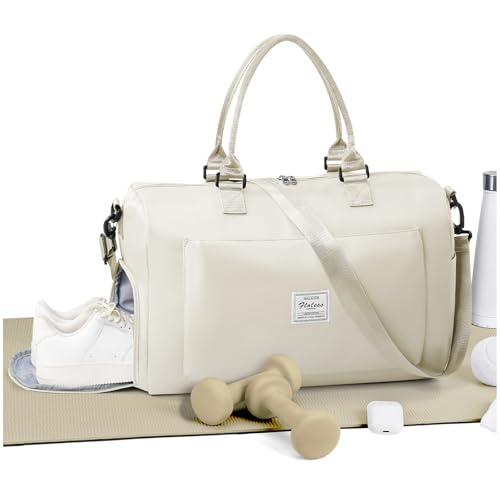 Travel Duffel Bag Weekender Bags for Women Carry On Gym Tote Bags White - color: G4-Cream White