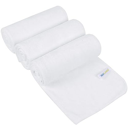 SINLAND Microfiber Gym Towels, Workout Sweat Towel 16x32In - color: Whitex3