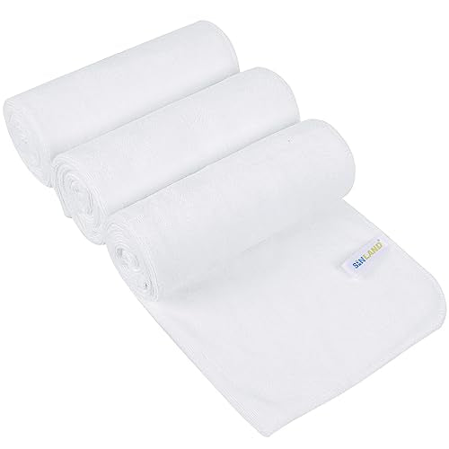 SINLAND Microfiber Gym Towels, Workout Sweat Towel 16x32In - color: Whitex3