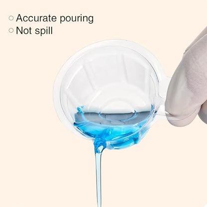 200 Pcs Epoxy Mixing Cups Kit Resin Mixing Cups Plastic Measuring Cups for Epoxy Resin Paint Making Resin Disposable Measuring Cups with Craft Stirring Sticks Liquid Measuring Cups Paint Mixing