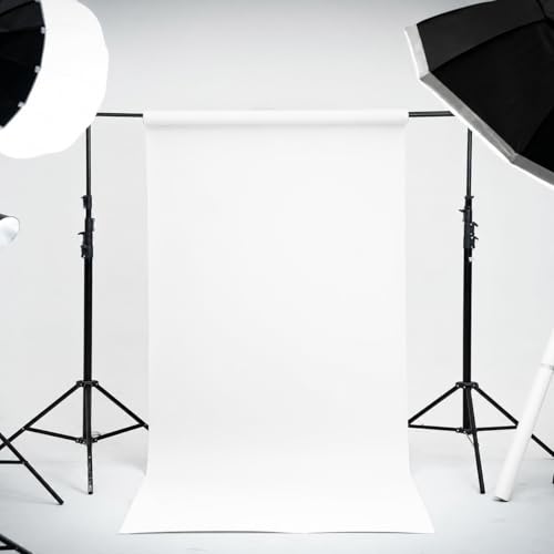 Kate Seamless Paper Backdrop for Photography White Photo Backdrop Paper (106.8''x32.8' Arctic White) - color: Arctic White, size: 106.8''x32.8'