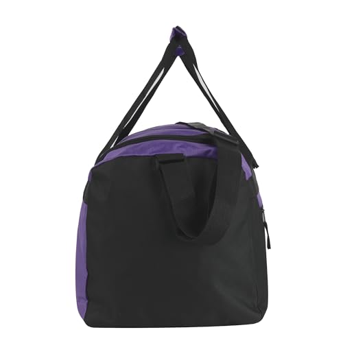 40 Liter, 22 Inch Reflective Duffle Bag with Shoulder Strap for Men, Women, Travel - color: Purple