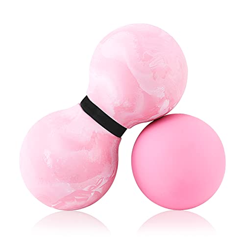 TXJ Sports Massage Balls - Lacrosse Ball & Peanut Massage Ball, Fascia Ball for Deep Tissue, Myofascial Release, Trigger Point Therapy, Fascia Ball for Back, Exercise, Stress Relief