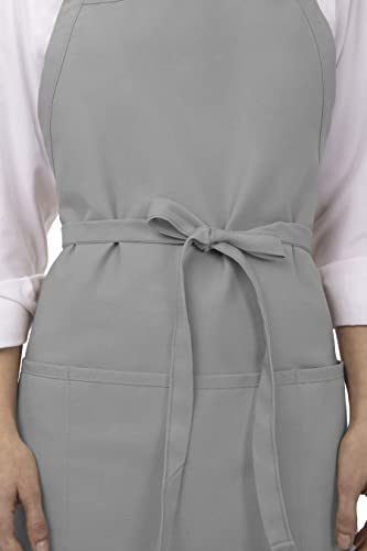 Chef Works Unisex Three Pocket Apron - color: Grey