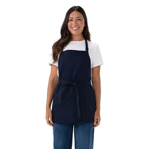Chef Works Unisex Three Pocket Apron - color: Navy