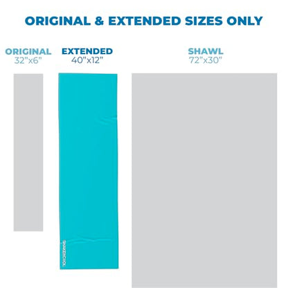 SHAKEitCOOL Extended Size Cooling Towel – Be Cool in Style - Heat Relief, Soft, Lightweight, Sun Protection, Easy Clean - Perfect for Biking, Hiking, Running, Yoga, Golf, Gardening - Teal M - color: Teal