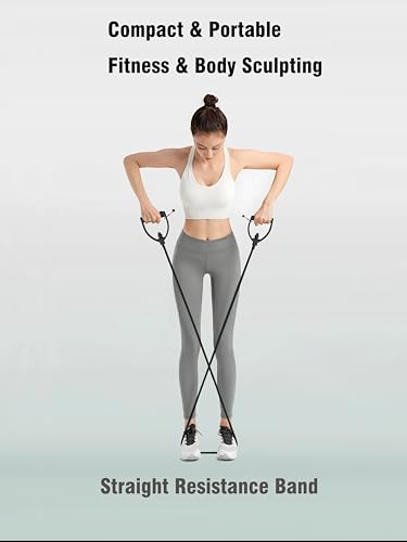 Resistance Bands with Handles, Adjustable Length Exercise Bands for Home Workouts & Physical Therapy, Strap for Arms, Legs & Full Body Fitness - color: Blue