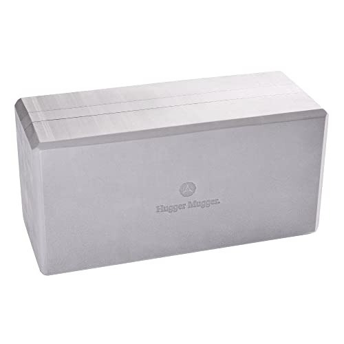 Hugger Mugger 5 in. Big Foam Yoga Block - Extra Large Size, Dense Foam, Reliable Support, Beveled Edges for Comfort, Great if You're Taller or Less Flexible - color: Gray
