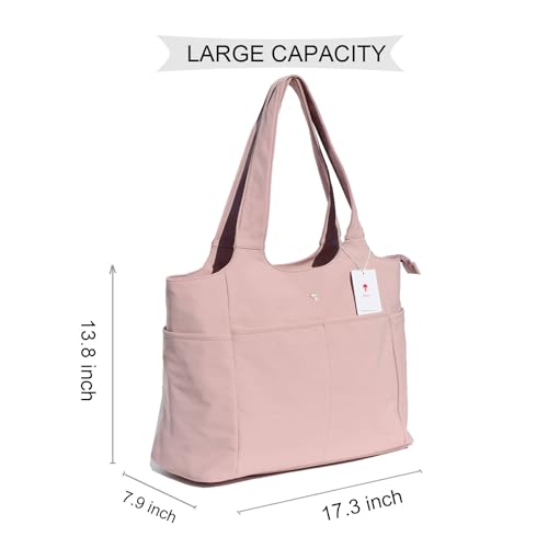 ESVAN Yoga Tote Bag Mat bag Women Shoulder Bags Carryall Tote for Travel Office Workout Gym Nurse Beach - color: Pinklish Purple