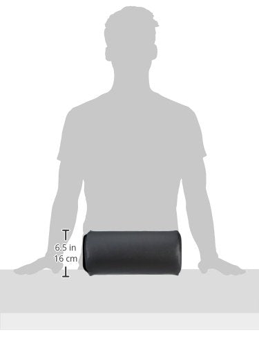 EARTHLITE Bolster Pillow Neck – Durable Massage Bolster, 100% PU Upholstery incl. Strap Handle/Professional Quality for Massage Tables/Back Pain Relief, Black 3Lx6Wx13H - size: (Pack of 1)