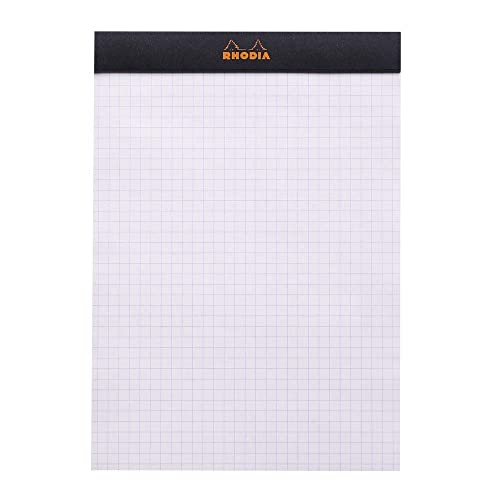 Rhodia Classic French Paper Pads Graph 6 in. x 8 1/4 in. Black (162009C)