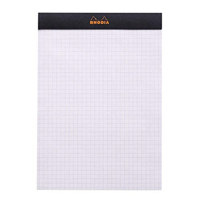 Rhodia Classic French Paper Pads Graph 6 in. x 8 1/4 in. Black (162009C)