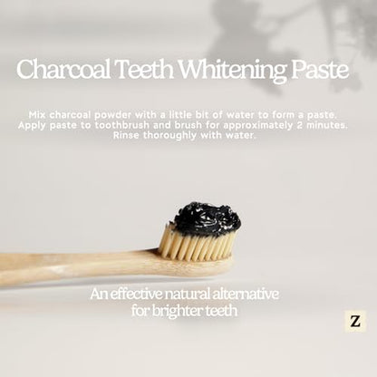 Zen Principle Hardwood Activated Charcoal Powder 100 Percent from USA Trees. All Natural. Whitens Teeth, Rejuvenates Skin and Hair, Supports Better Digestion, 8 oz. - size: 8 Ounce (Pack of 1)