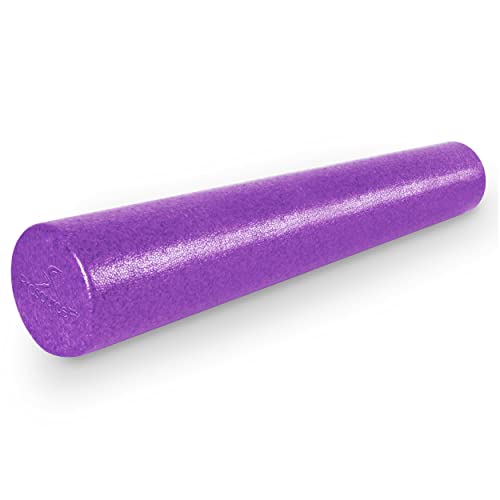 ProsourceFit High Density Foam Rollers 36 - inches long,Firm Full Body Athletic Massage Tool for Back Stretching, Yoga, Pilates, Post Workout Muscle Recuperation, Purple - color: Purple, size: 36"H x 6"D