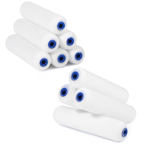 Bates- Foam Paint Roller Covers, 6", 10 Pack, White, High Density Foam Roller Paint - size: 10 Pack