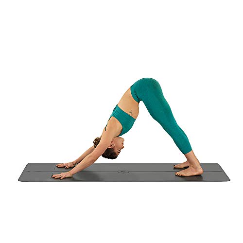 Liforme Evolve Yoga Mat - Patented Alignment Design, Advanced Non-Slip Grip - color: Grey