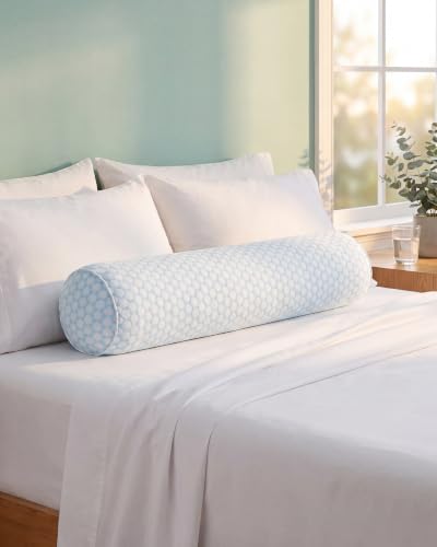 YZ HOME Cooling Bolster Body Pillow for Side Sleepers, Long Pillow for Bed - color: Blue, size: 8"*47"