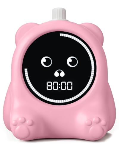 Visual Timer for Kids, 100 Min Digital Timer with Paused, Rechargeable Countdown/Up Timers, 3 Alarm, Silent, Vibrate & Sound Mod, Productivity Timers for ADHD, Classroom, Teacher, Exercise, Study - color: Pink