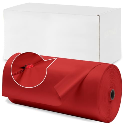 Plastic Table Cloth, 410 Ft X 54 In Disposable Tablecloth Red Tablecloth | PEVA Plastic Table Cloth Disposable with Sliding Cutter Plastic Table Cover Roll for Picnics, Parties, Birthdays, Festivals - color: Red, size: 4920" x 54" (Rectangular)