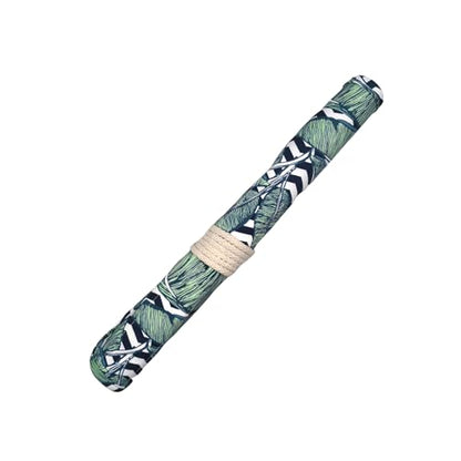 Funny live Paint Brush Holder Art Supplies, Artist Brush Holder & Storage Organizer Roll-Up Case Bag, Protect Acrylic Oil Watercolor Paintbrushes (Green Leaf 20 Slot Pockets) - color: Green Leaf 20 Slot Pockets