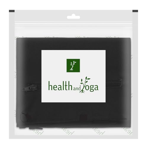 SoulGenie HealthAndYoga™ Yoga Sand Bags - Double Bag with Inner Waterproof Bag - Prop for Adding Weight and Support (Black) - color: Black