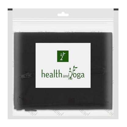 SoulGenie HealthAndYoga™ Yoga Sand Bags - Double Bag with Inner Waterproof Bag - Prop for Adding Weight and Support (Black) - color: Black