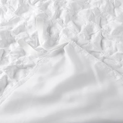 Weighted Blanket Cover, 60 x 80 Weighted Blanket Cover Seersucker, White Cover for Weighted Blanket, Washable,8 Ties, Duvet Cover only, Pillowcases not Included. - color: White Seersucker, size: 60*80
