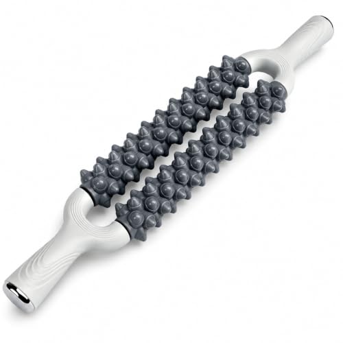 Muscle Roller Stick for Deep Muscle Recovery, Double Row Massage Roller | Double Row Design | Smooth Controlled Rolling | Large Muscle Coverage | Workout Recovery | Portable Recovery Tool
