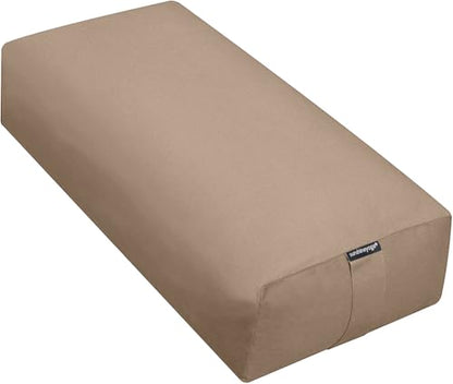 엑스트라 펌 라지 요가 볼스터, 61 x 30.5 x 15.2cm(24 x 12 x 6인치) 신치 또는 지퍼 요가 베개, 스튜디오용 탈착식 커버가 있는 직사각형 면 쿠션, 1팩 또는 2팩 - color: 모카 - 지퍼 커버, size: 1팩