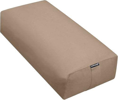 엑스트라 펌 라지 요가 볼스터, 61 x 30.5 x 15.2cm(24 x 12 x 6인치) 신치 또는 지퍼 요가 베개, 스튜디오용 탈착식 커버가 있는 직사각형 면 쿠션, 1팩 또는 2팩 - color: 모카 - 지퍼 커버, size: 1팩