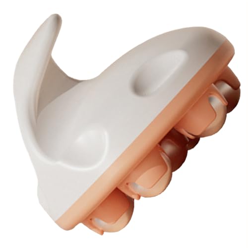 WMM Hand Held Massager, Full Body Massage Tool with Roller Ball Massager Manual 360-degree-roller for Muscle Back Neck Joint Foot Shoulder Leg Pain Relief with Portable Design - color: Orange