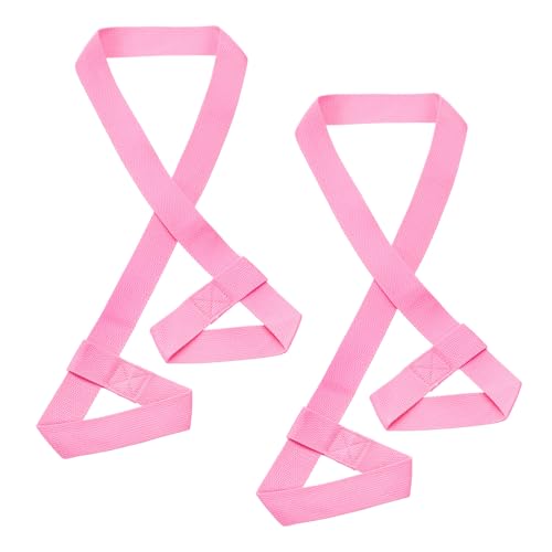 Roller Skate Leash - Adjustable Ski Boots Carrier Strap Use for Ski Boots & Snowboard Boots - color: Pink