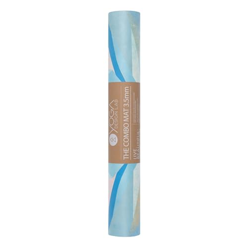 YOGA DESIGN LAB | The Combo Yoga Mat | 2-in-1 Mat+Towel | Eco Luxury | Ideal for Hot Yoga, Power, Bikram, Ashtanga, Sweat | Studio Quality | Includes Carrying Strap! - color: Butterfly Glow, size: 3.5mm