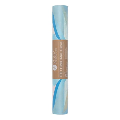 YOGA DESIGN LAB | The Combo Yoga Mat | 2-in-1 Mat+Towel | Eco Luxury | Ideal for Hot Yoga, Power, Bikram, Ashtanga, Sweat | Studio Quality | Includes Carrying Strap! - color: Butterfly Glow, size: 3.5mm