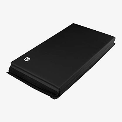 We Sell Mats Gymnastics Mat, Folding Tumbling Mat, Portable with Hook & Loop Fasteners - color: Black, size: 4 ft x 6 ft x 1.5 in