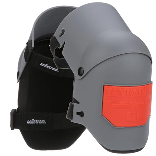 Sellstrom KneePro Professional Construction Kneepads for Work - Men & Women - color: Orange/Gray