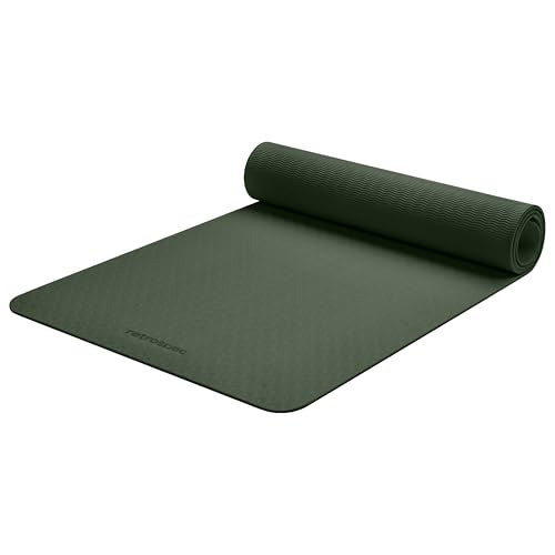 Retrospec Zuma Yoga Mat 6mm Thick Non-Slip TPE Exercise Mat | Cushioned Workout Mat for Yoga Pilates and Home Stretching | 72 x 24 with Carrying Strap - color: Wild Spruce
