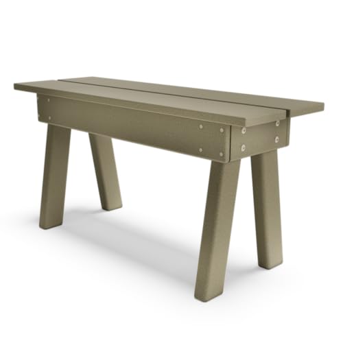 BY THE YARD 34" Picnic Table Bench (Weathered Wood) - color: Weathered Wood
