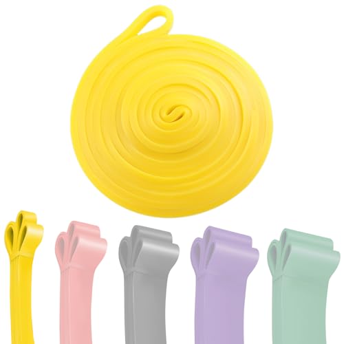 Resistance Stretch Loop Bands for Assisted Pull Ups and Power Lifting Workout Exercise - color: 5-25Ibs Yellow