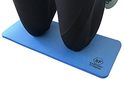Yoga Knee Pad 0.6 inch Thick Pilates Yoga Knee Pad Cushion your knees Also support Elbows Forearms - color: Blue