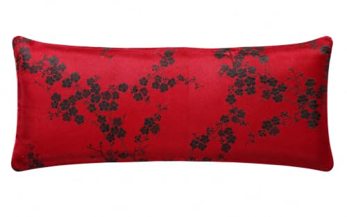 Handmade Luxe Serenity Eye Pillow - All-Natural Flaxseed - Unscented or Lavender Scented – Weighted Eye Mask for Yoga, Meditation, Hot & Cold Therapy - color: RED MOON BLOOM, style: LAVENDER SCENTED