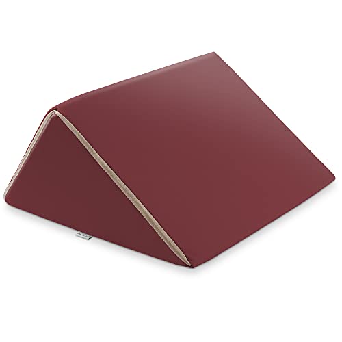 Saloniture Triangle Wedge Massage Table Bolster Under-Knee Pillow, Extra Large - 19 x 12 x 20 x 15.5 Inch - Burgundy - color: Burgundy