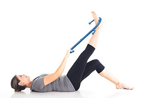 LiBa Deep Tissue Back Neck Massager Theracane for Pain Relief Blue | Pressure trigger point massage tool for full body, pain relief tool, reaches between shoulder blades, BPA-free - color: A. Blue
