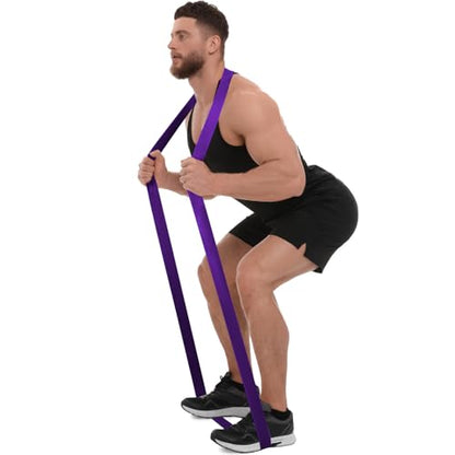 Resistance Stretch Loop Bands for Assisted Pull Ups and Power Lifting Workout Exercise - color: 35-85Ibs Purple