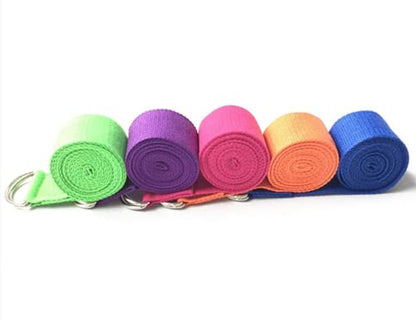 5-Pack Yoga Exercise Adjustable Straps 8Ft OR 10Ft with Durable D-Ring for Pilates & Gym Workouts Yoga Fitness | Hold Poses, Stretch, Improve Flexibility & Maintain Balance