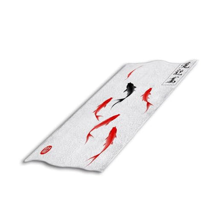 Fish Classic Chinese Carp Pond Beach Towel Nature Ink Artistic Face Towels Suit Travel Sports Pool Swimming Bath Camping Spa Gym Yoga,15x30 Inch - color: Fish Classic Chinese Carp Pond