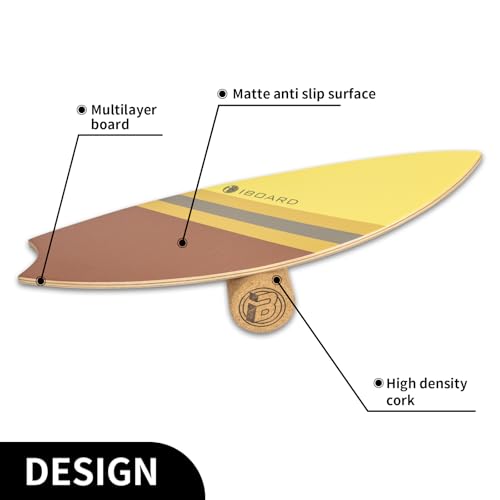 Balance Board Trainer – 10-Layer Wooden with Non-Slip Fish Tail