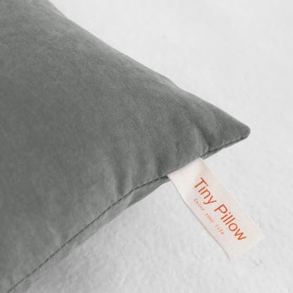 NTBAY Tiny Pillows, Set of 2, 7"x11", Dark Grey - color: Dark Grey, size: 11"x7"
