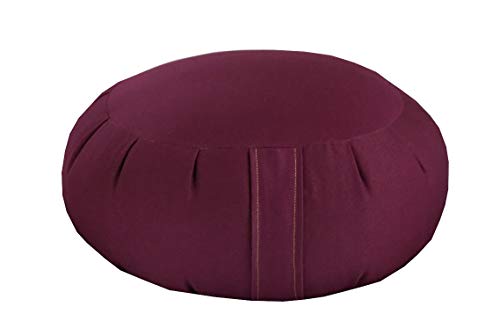 Buckwheat Zafu Meditation Cushion - color: Burgundy